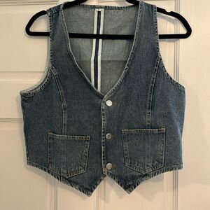 Denim Jean Vest, new without tags.
